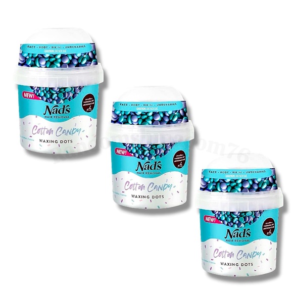 Nad’s Cotton Candy Hard Wax Kit 3ct Bundle – Hair Removal Beads + Tools – New - Picture 1 of 4